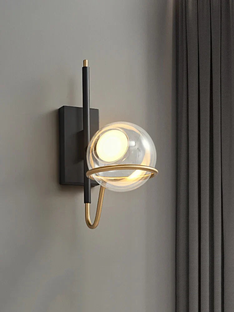 Decorbites™ Klare Glas-Kugel-Deckenpendellampe Luxuriöse Nordische Pendelleuchte Schwarz Gold Dimmbare