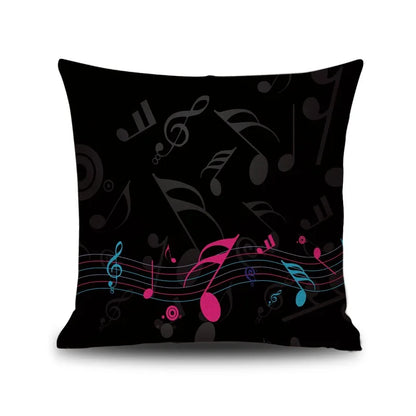 Decorbites™ Notenbrief Piano-Grafik-Druck Leinen-Kissenbezug 45x45cm Wohnzimmer-Dekoration