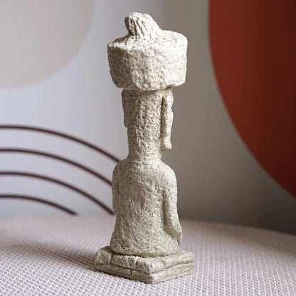 Decorbites™ Osterinsel-Moai-Pukao-Statue-Figurine für Zuhause und Bürodekoration, Wohnzimmer-Dekor, Regal