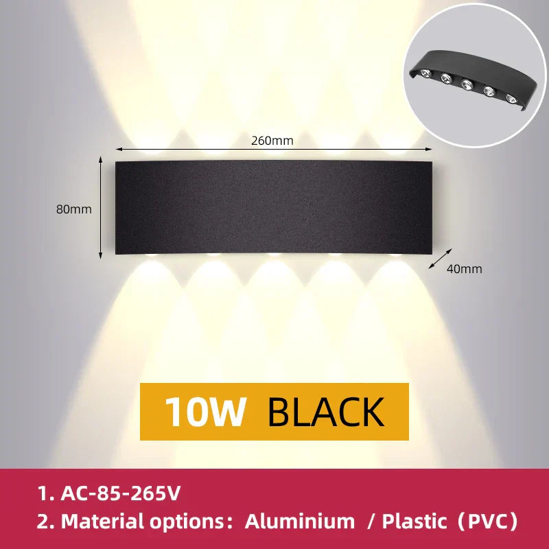 DecorBites™ LED Wall Light Indoor Outdoor Waterproof Fixture Garden Decor Home Lighting