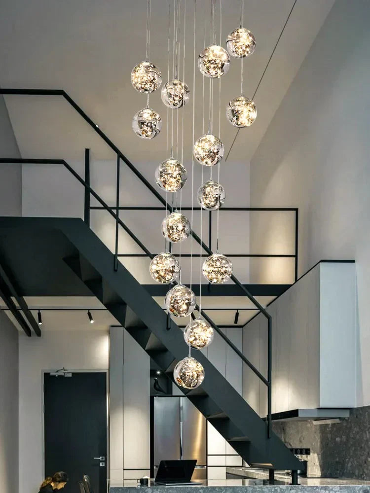 Gold Round Ball Chandelier