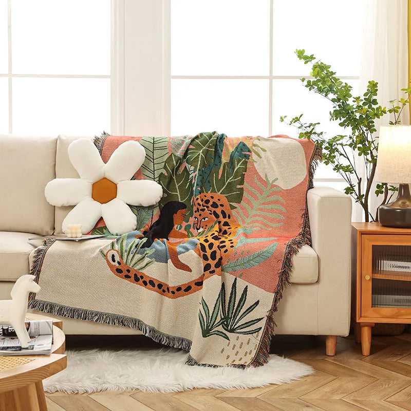 Decorbites™ Leopard-Muster-Wurfbettdecke