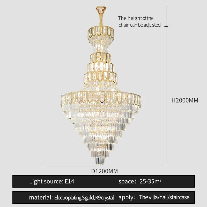 Decorbites™ Elegante Kristall-Lüster für luxuriöse Wohnzimmer-Dekoration