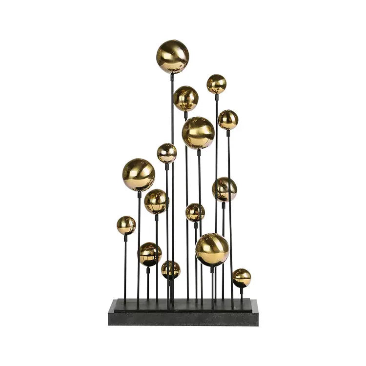 Decorbites™ Geometrische Goldene Ball-Skulptur: Metall-Handwerk Hausdekor-Ornament
