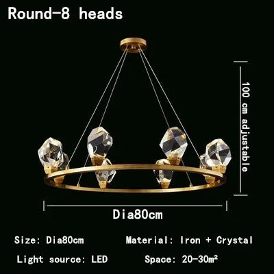 DecorBites™ Crystal LED Pendant Lights: Elegant Lighting Solution for Home Decor