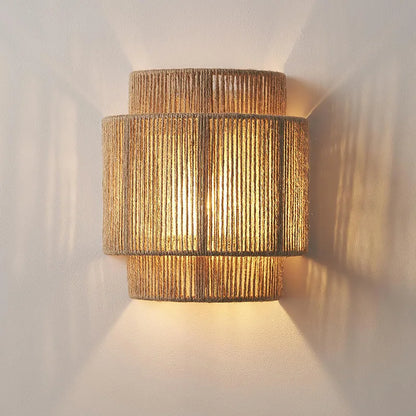 DecorBites™ Hemp Rope Pendant Lights Wall Sconce for Living Room Bedroom Japanese Style
