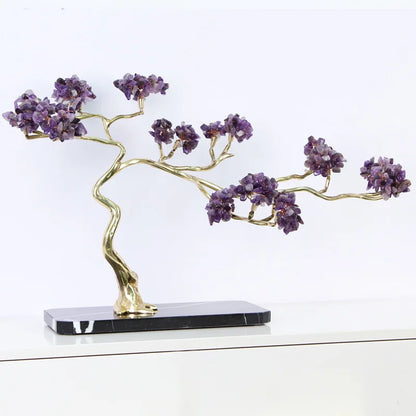 DecorBites™ Crystal & Brass Decorative Sculpture figurines for Room Decoration