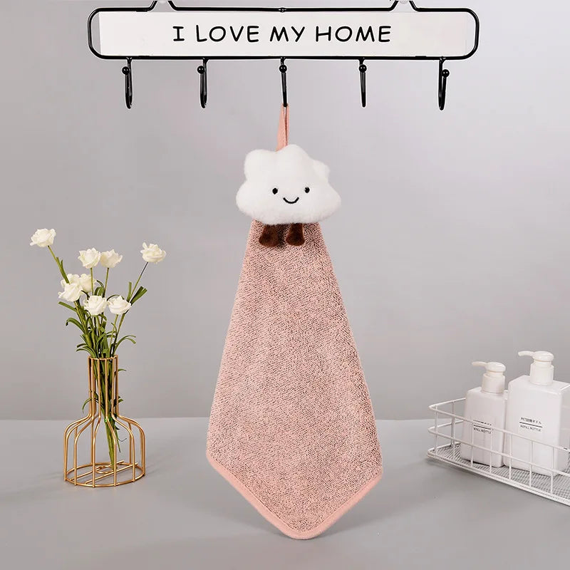 DecorBites™ Cloudy Day Hand Towel - Antibacterial Bamboo Charcoal Fiber Kitchen & Bath Soft Towel