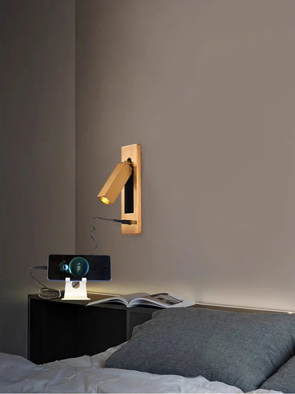 Decorbites™ LED-Wandleuchte mit Schalter, USB-Anschluss, drehbar – Leselampe für das Schlafzimmer