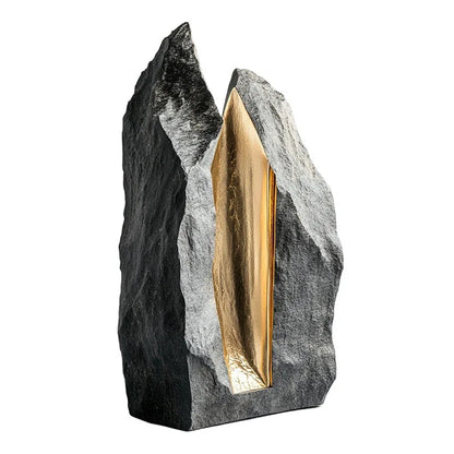 Decorbites™ Goldene Geometrische Tier-Skulptur Deko-Figur Ornament Abstraktes Harz-Handwerk