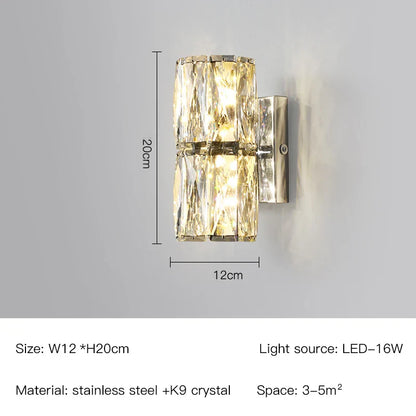 Decorbites™ Kristall-Wandleuchte: Nordisches LED-Luxusdesign, Kunstgold/Chrom für Wohnzimmer, Schlafzimmer