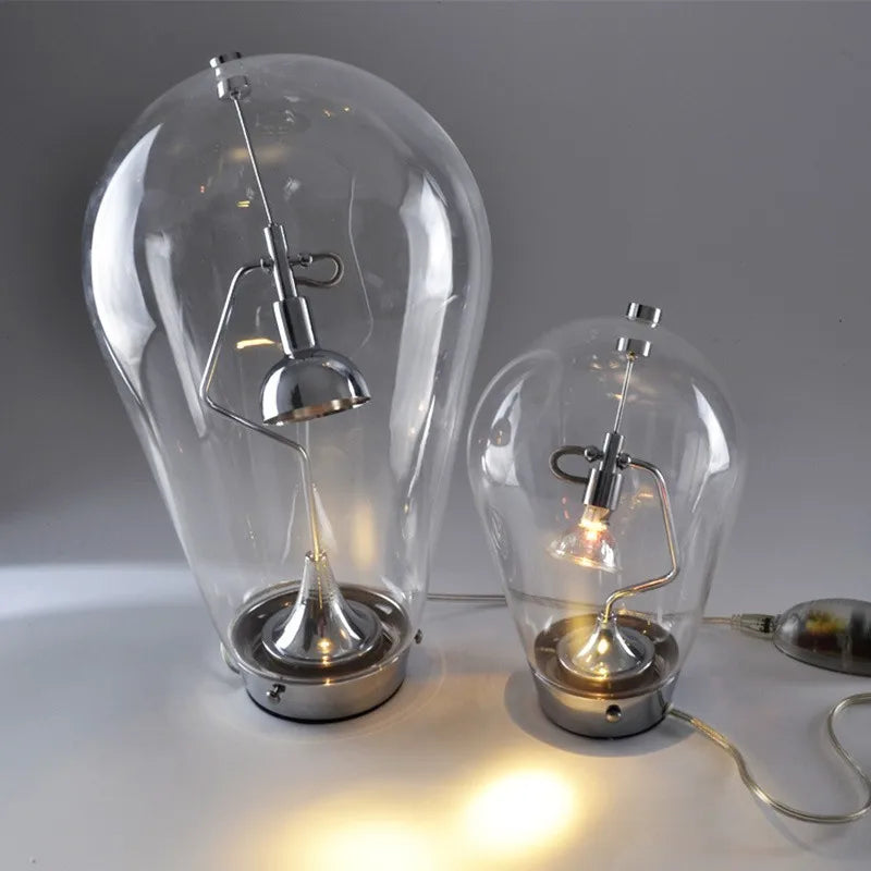 Decorbites™ Lodes Blow Glas-Tischleuchte: Verstellbare moderne Chromleuchte für Zuhause, Laden und Bar