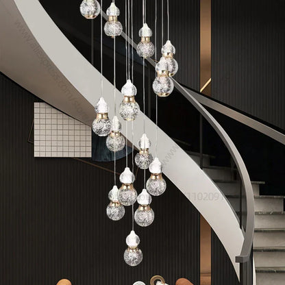 DecorBites™ Gourd Shaped LED Pendant Lamp for Modern Minimalist Living Room
