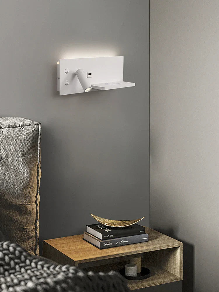 DecorBites™ LED Wall Light with USB Phone Charging - Modern Multipurpose Home Decor