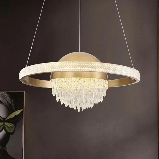 DecorBites™ Crystal Copper Pendant Lights: Elegant Nordic Design for Luxury Dining and Bedroom Décor