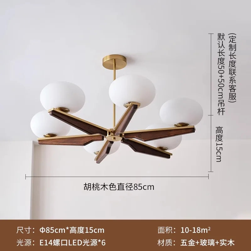Decorbites™ Sahnehölzer LED-Kronleuchter, modernes Design für Wohnzimmer & Schlafzimmer