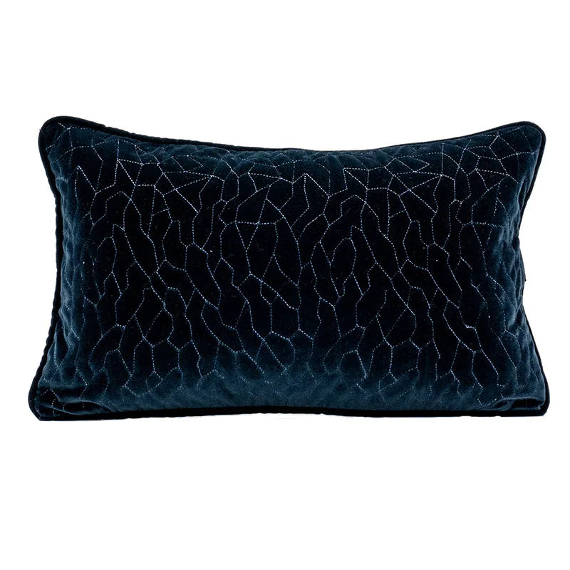 Decorbites™ Lahulpe Marineblaues Samt-Kissenbezug mit Sternenbild-Stickerei, 45x45 cm