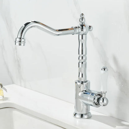 Decorbites™ Gold Schwarz Messing Badezimmer Küchenarmatur – Waschbeckenmischer für heißes und kaltes Wasser
