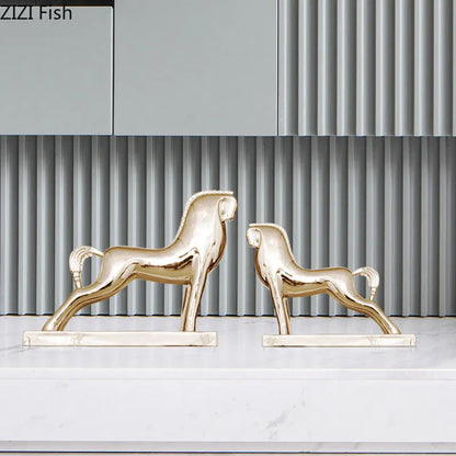 DecorBites™ Horse Resin Sculpture Modern Desk Decoration Ornaments Room Decor Aesthetics