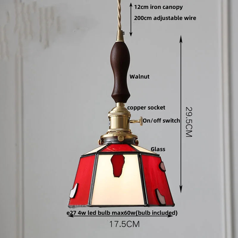 Decorbites™ Bunte Glas Tiffany-Stil LED-Hängeleuchte, moderne Hängelampe