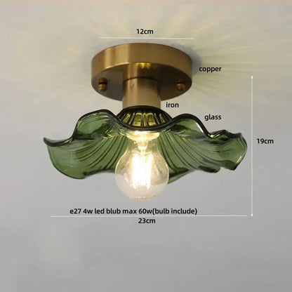 DecorBites™ Glass Flower LED Ceiling Lights - Modern Nordic Canopy Lamparas Techo