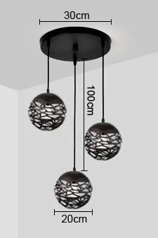 Decorbites™ Kelly Anhängerlampe: Vintage Kugel-Lampe Kronleuchter für industrielle Heimdekoration
