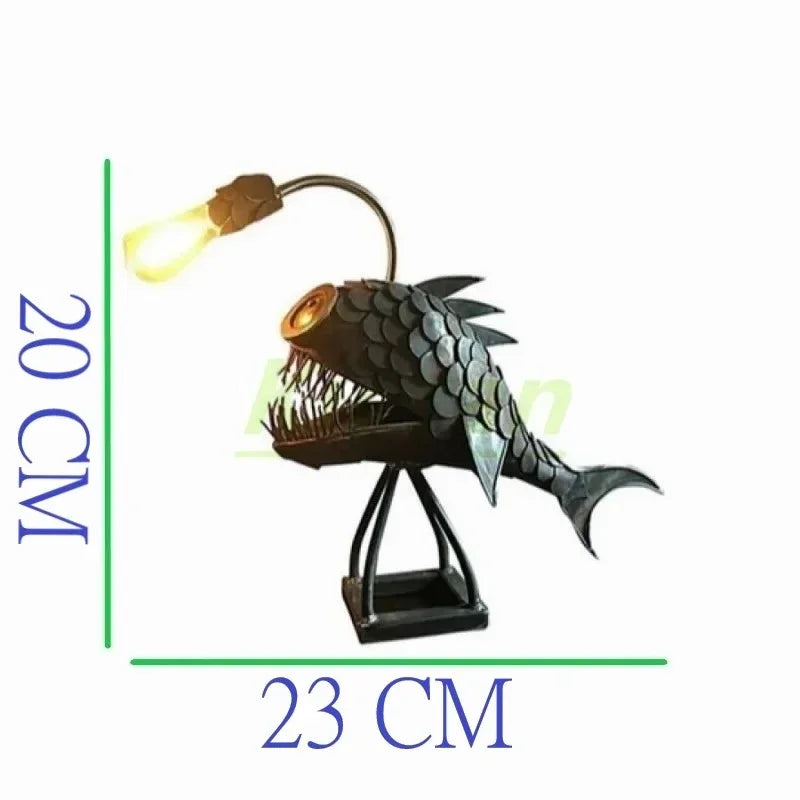 Decorbites™ Laternenfisch-LED-Tischleuchte für Schlafzimmer, Arbeitszimmer und Wohnzimmer-Dekoration