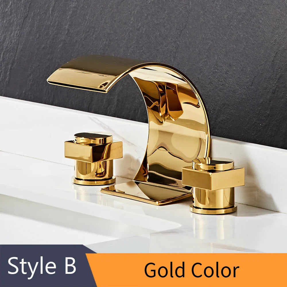 Gold Double Handle Faucet