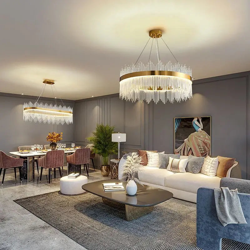 Decorbites™ Kristall-LED-Kronleuchter: Luxuriöse dimmbare Pendelleuchte für Schlafzimmer, Wohnzimmer, Esszimmer