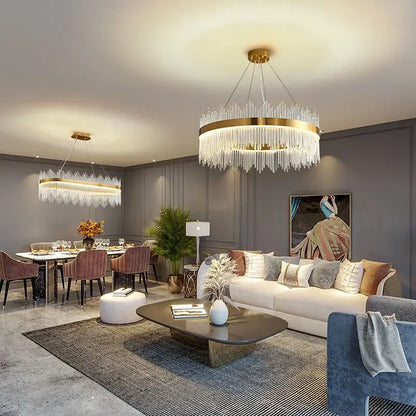 Decorbites™ Kristall-LED-Kronleuchter: Luxuriöse dimmbare Pendelleuchte für Schlafzimmer, Wohnzimmer, Esszimmer