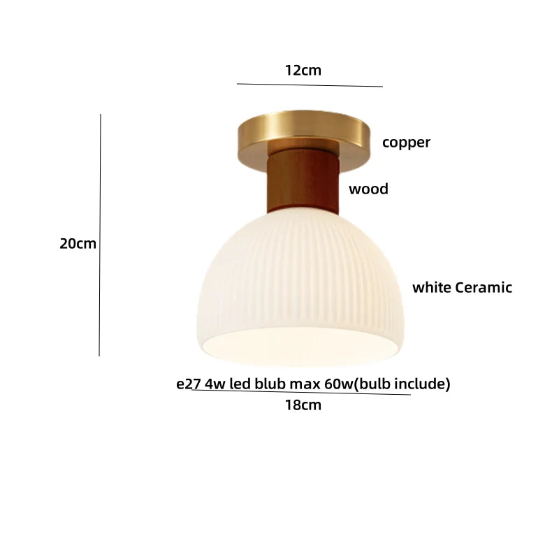 Decorbites™ Amber Ice Crack Glass Wood Deckenleuchte - Nordisch Modernes LED-Leuchten