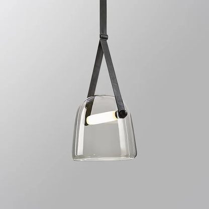 Decorbites™ Glas-Hängeleuchten Leder-Pendant-Lampe für Küche Wohnzimmer Schlafzimmer