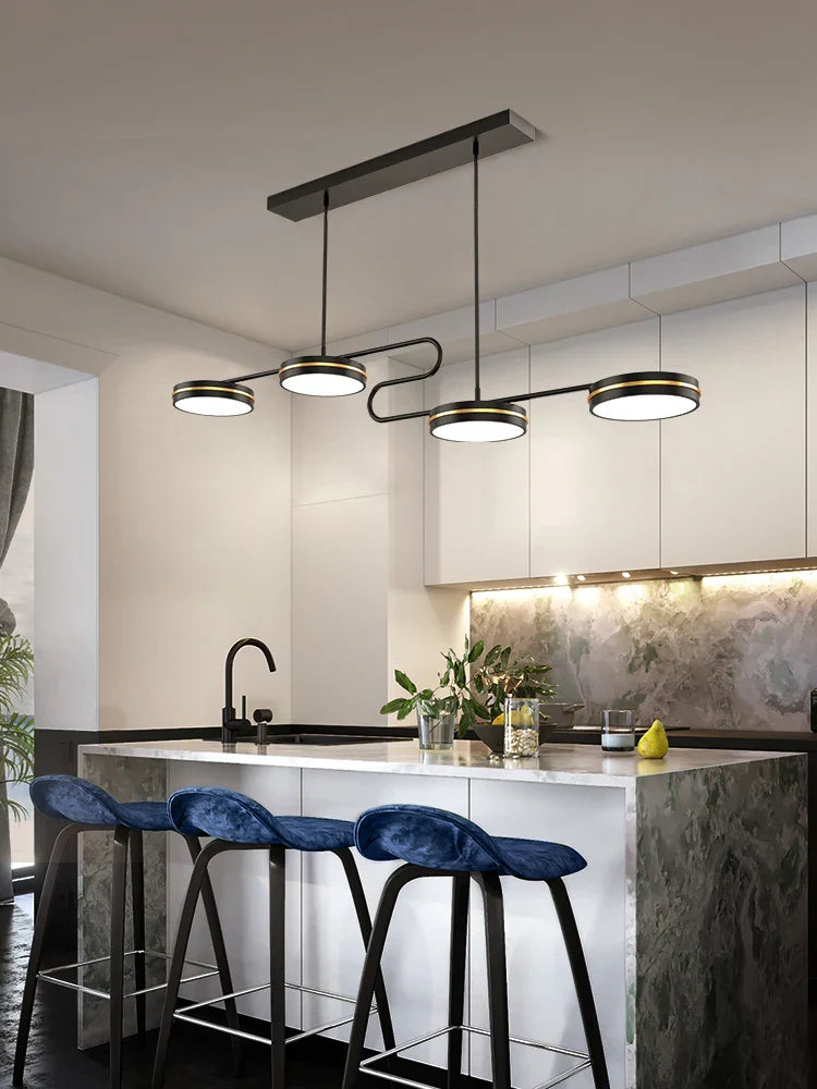 Modern black metal pendant lights with three circular frosted glass shades decorbites led pendant for home décor