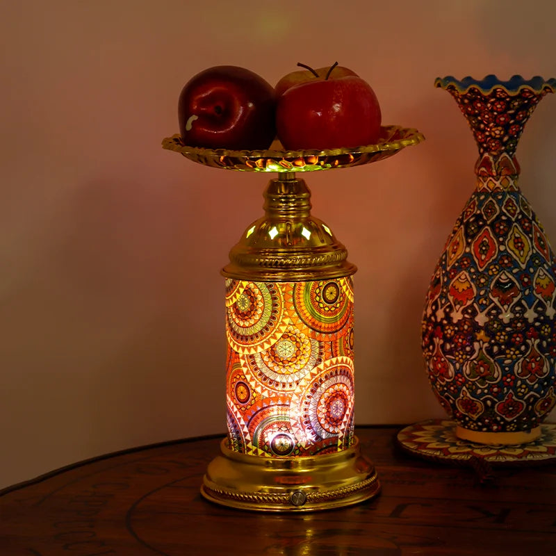 Decorbites™ Obstteller-Schreibtischlampe: Wiederaufladbar, Romantische Nachttischlampe für Wohnzimmer, Schlafzimmer