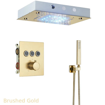 Decorbites™ 3-Wege-Duschsystem mit Regendusche und Badewannenmischer.