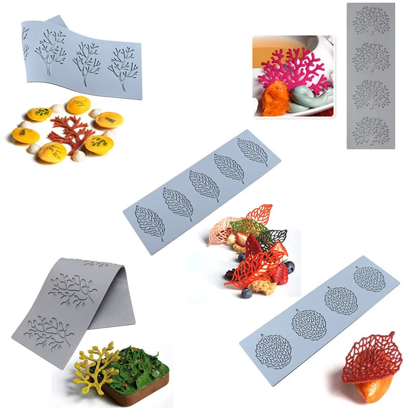 DecorBites™ Coral Branch Leaf Silicone Mold for Cake Chocolate Baking Decoration