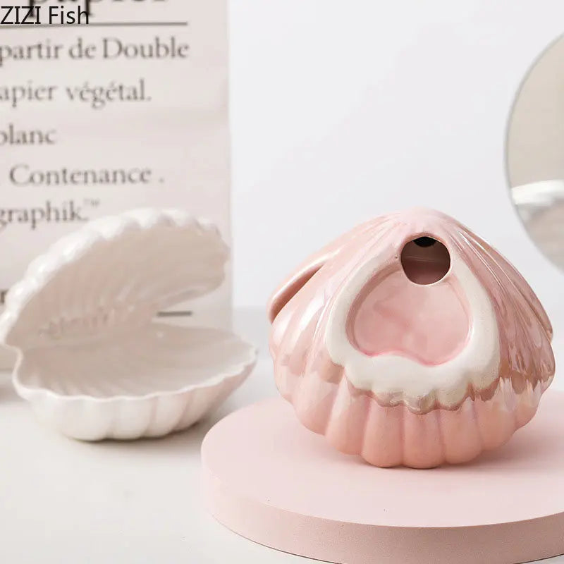 Decorbites™ Traumpalperlen-Keramiklampe Schreibtischdekoration Moderne Heimdekoration Ornamente Muschelaufbewahrungsbox