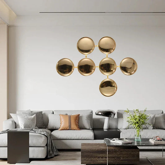 Decorbites™ Goldene Runde LED-Wandleuchten für luxuriöse Heimdekoration