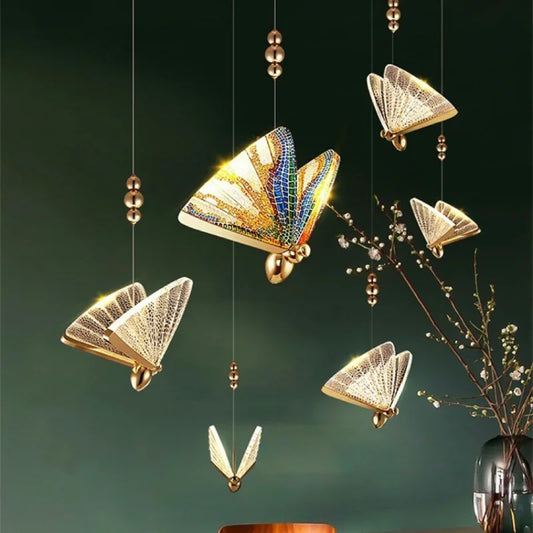 Decorbites™ Kristall-Schmetterlingsanhängerlampe für Schlafzimmer- und Küchenbeleuchtung