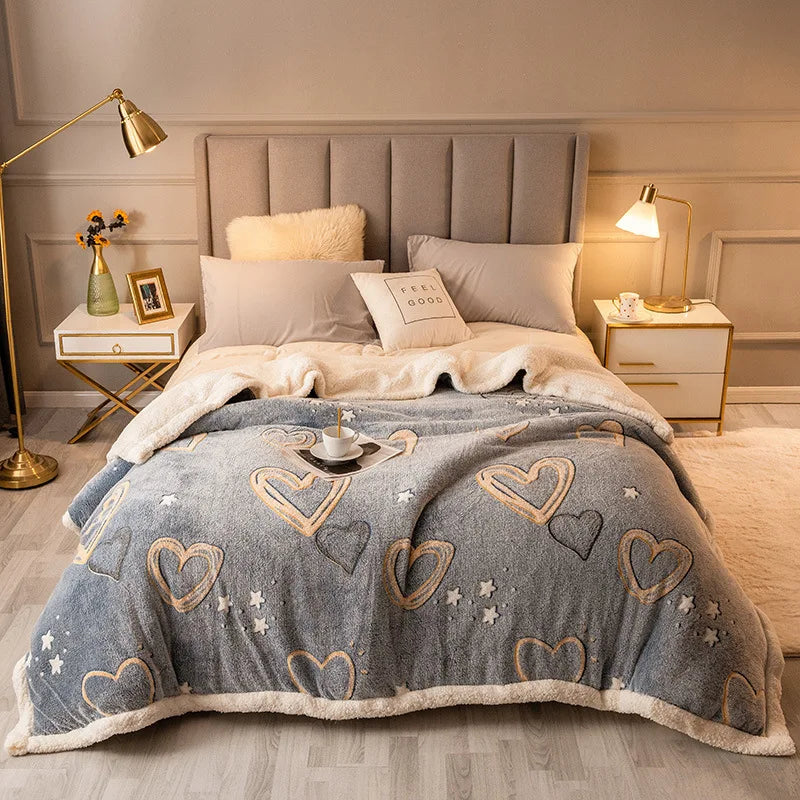 DecorBites™ Double-Sided Fleece Wool Blanket