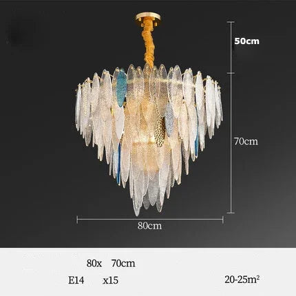Decorbites™ Gold LED Glas-Lüster für Esszimmer Wohnzimmer Schlafzimmer_Hauptschlüsselwort: Pendelleuchten