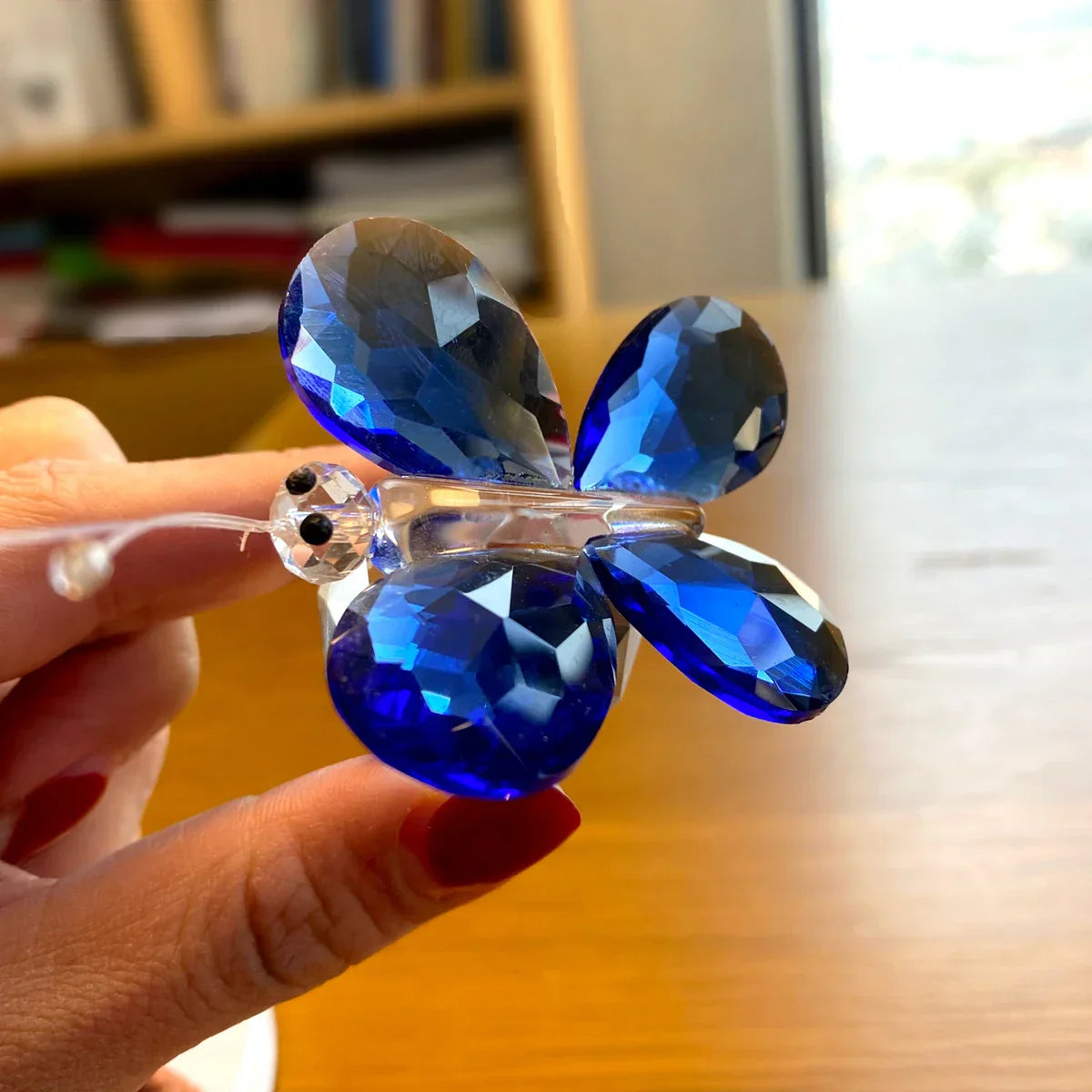 Decorbites™ Kristall-Schmetterlingsfigur Glas-Papiergewicht Skulptur Weihnachtsdekoration Geschenk
