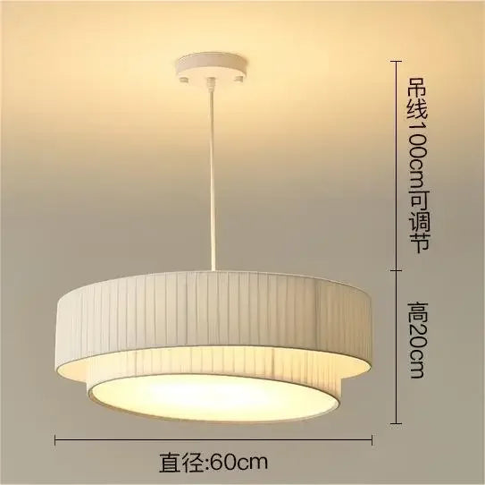 Decorbites™ Design-LED-Stoff-Pendantleuchte für Schlafzimmer, Heimdekoration, hängende Kronleuchter