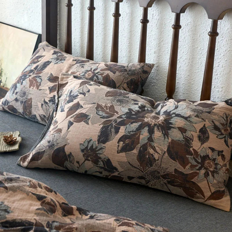 DecorBites™ Cotton Jacquard Bedding Sets Vintage Quilt Set for All Seasons