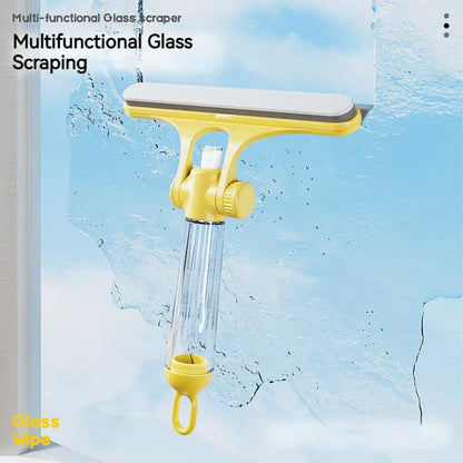 DecorBites™ 4-In-1 Window Cleaning Brush with Spray for Sparkling Glass Mirrors & Cars