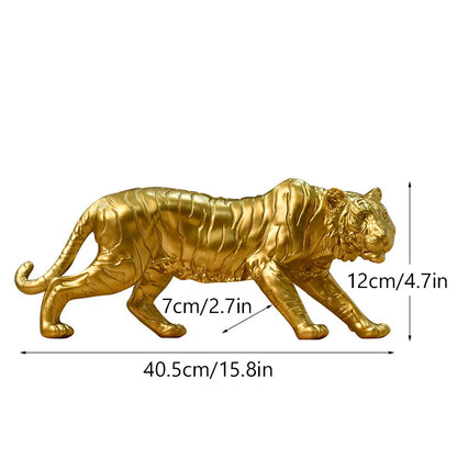 Decorbites™ Goldener Tiger Harz-Figuren für Heim- und Büro-Dekoration Miniatur-Ornamente & Sammlerstücke
