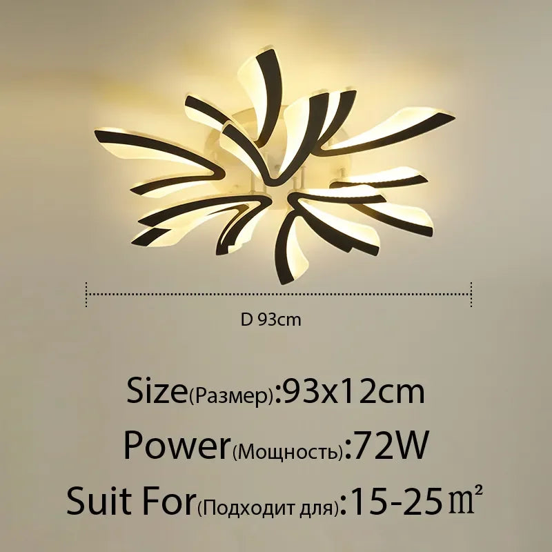 DecorBites™ LED Ceiling Chandelier with Remote Control for Home Décor