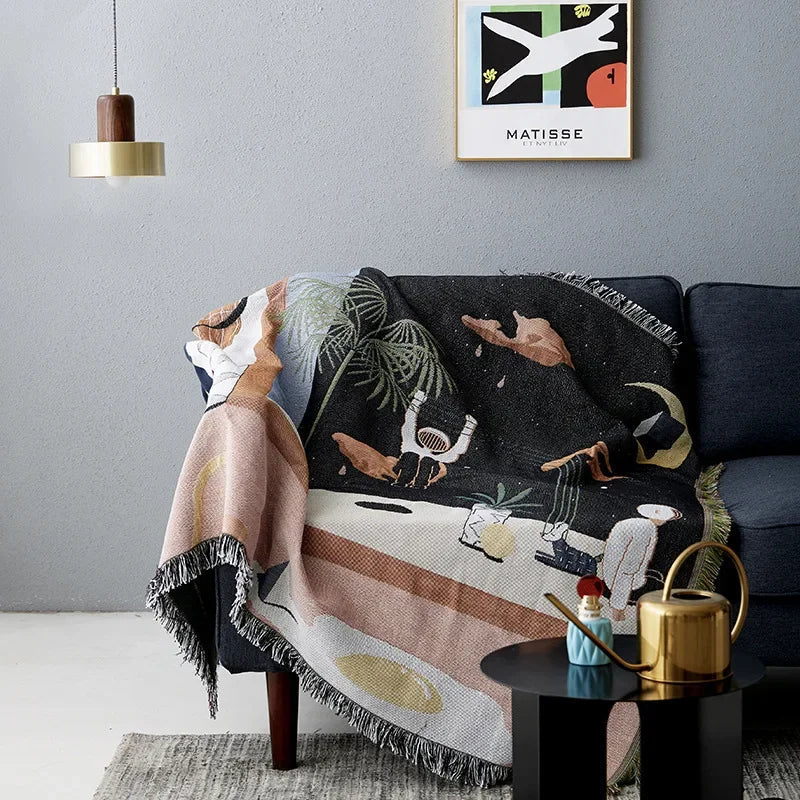 Decorbites™ Strick-Sofadecke: Moderne nordische Design-Wickel-Decke