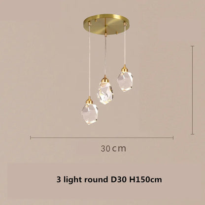 DecorBites™ Copper LED 3-Light Dimmable Crystal Chandelier