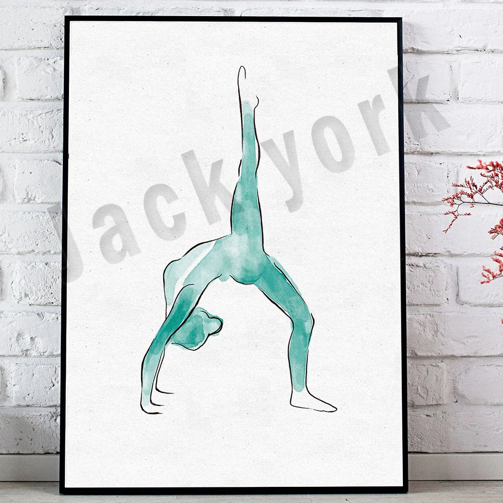 Decorbites™ Tanzkönig Yoga-Druck Frauen Tanz Asana-Pose Zen Pilates Art Deco Geschenk